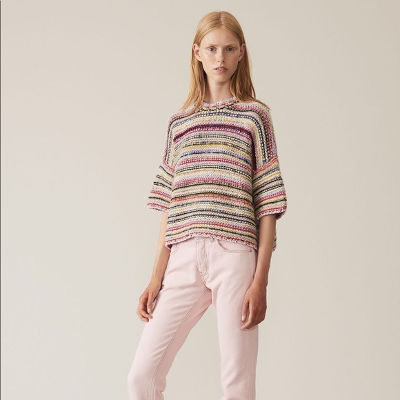Ganni Sweaters - Ganni Mixed Knit Striped Sweater